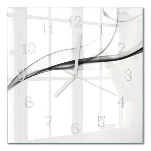 Orologio in vetro decorativo quadrato Fumo astratto