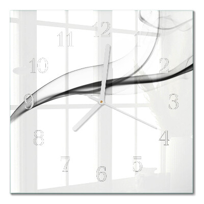 Orologio in vetro decorativo quadrato Fumo astratto