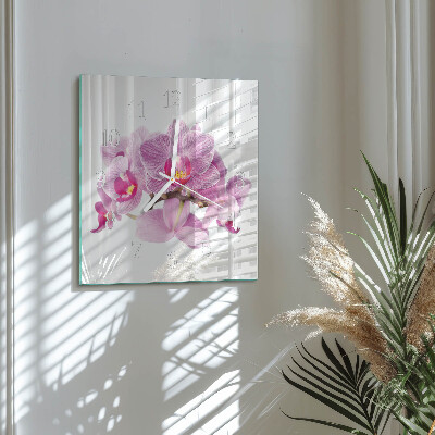 Orologio da parete quadrato Orchidee