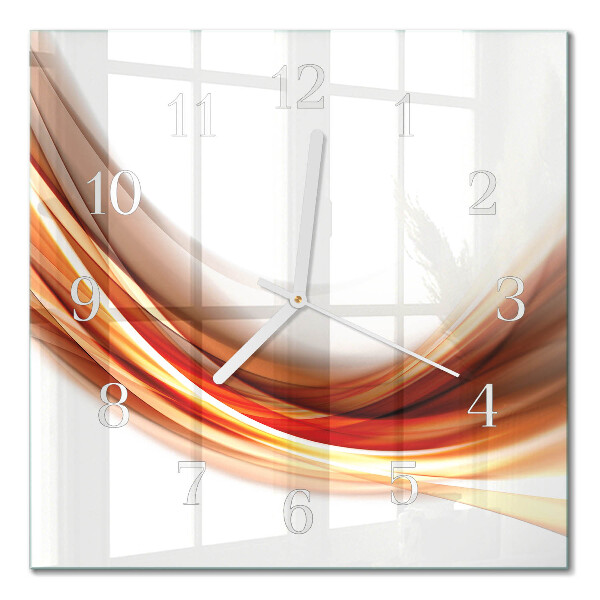 Orologio in vetro decorativo quadrato Linee astratte