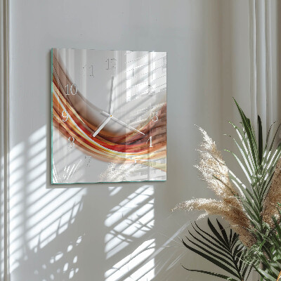 Orologio in vetro decorativo quadrato Linee astratte