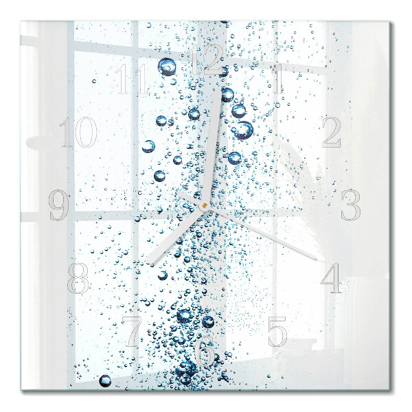 Quadrato orologio quadrato in vetro Acqua