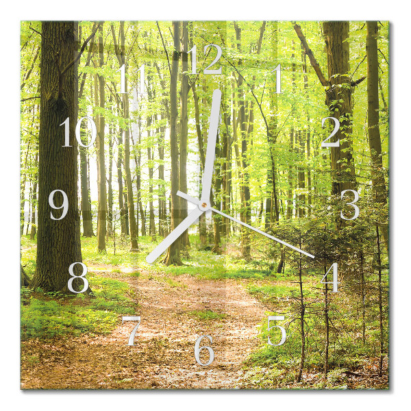 Quadrato orologio quadrato in vetro Foresta