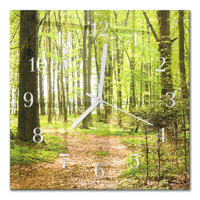 Quadrato orologio quadrato in vetro Foresta