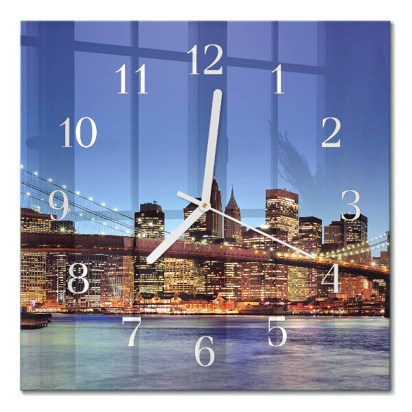 Orologio da parete quadrato Ponte orizzontale