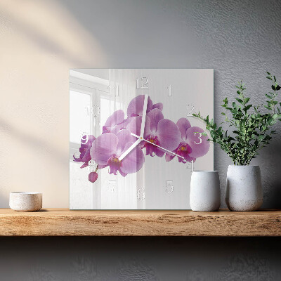 Quadrato orologio Orchidea