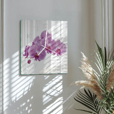 Quadrato orologio Orchidea