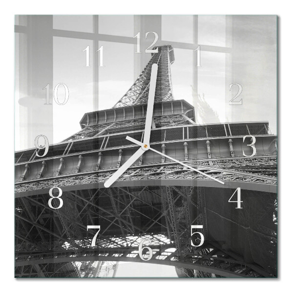 Orologio in vetro decorativo quadrato Torre Eiffel Parigi