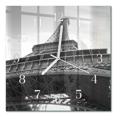 Orologio in vetro decorativo quadrato Torre Eiffel Parigi