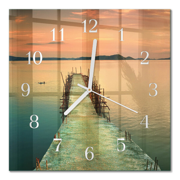 Quadrato orologio quadrato in vetro Rete