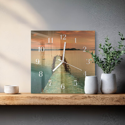 Quadrato orologio quadrato in vetro Rete