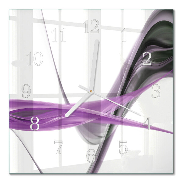 Orologio in vetro decorativo quadrato Fumo astratto