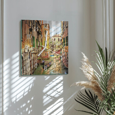 Orologio in vetro decorativo quadrato Barca veneziana