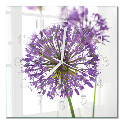 Orologio in vetro decorativo quadrato Fiore
