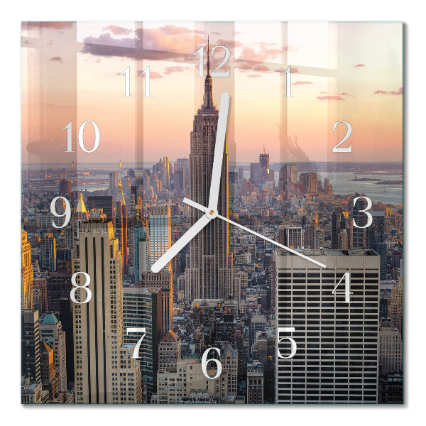 Quadrato orologio quadrato in vetro Orizzonte