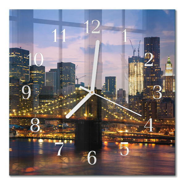 Orologio da parete quadrato Ponte orizzontale