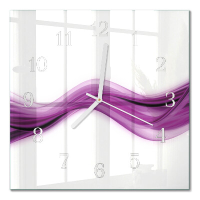 Quadrato orologio quadrato in vetro Linee astratte