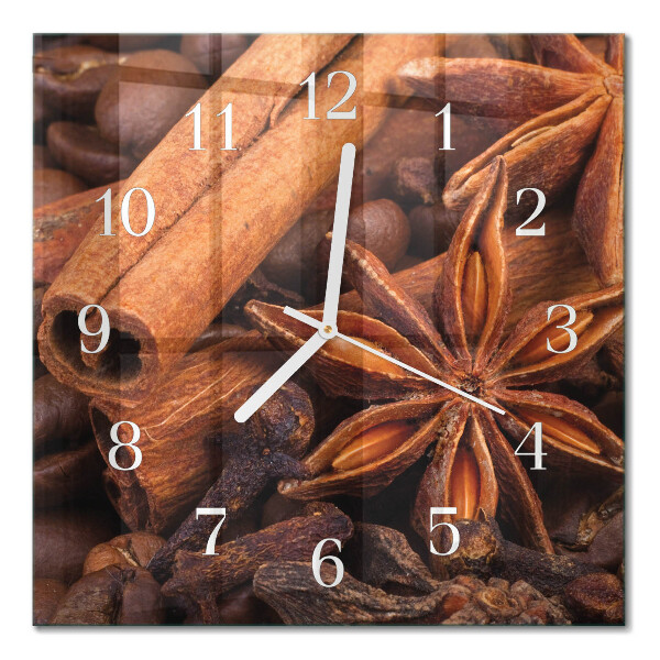 Quadrato orologio quadrato in vetro Vaniglia
