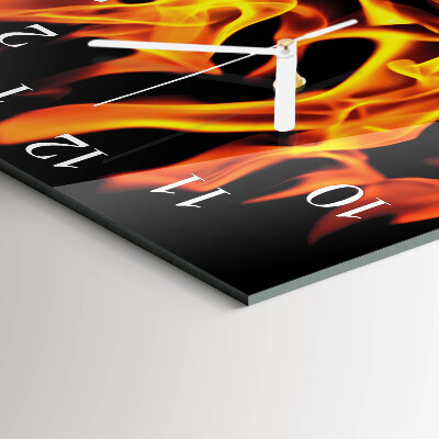 Orologio in vetro decorativo quadrato Fuoco