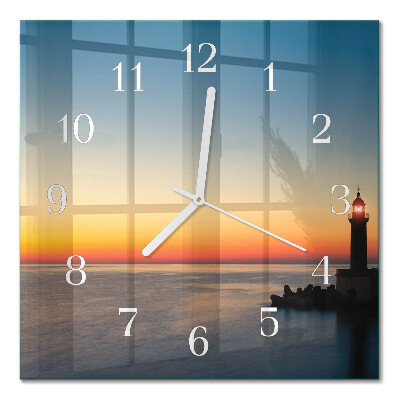 Quadrato orologio Faro sul mare