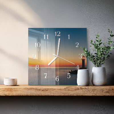 Quadrato orologio Faro sul mare