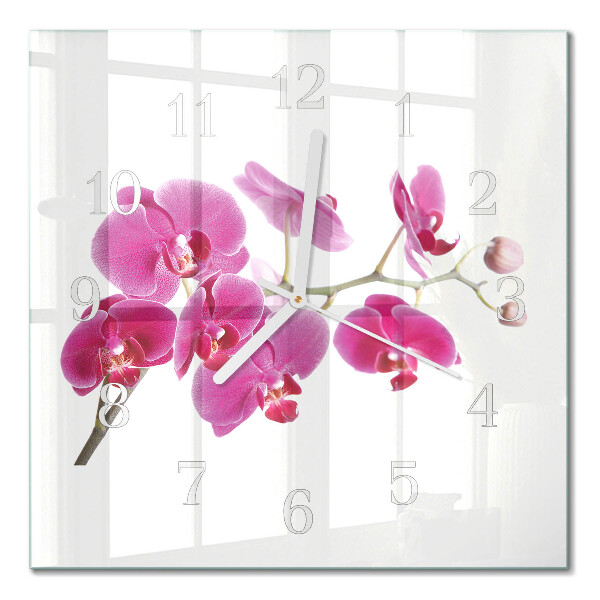 Quadrato orologio Orchidea
