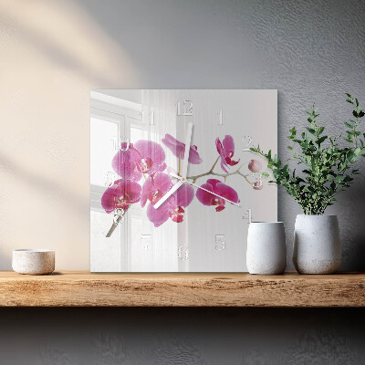 Quadrato orologio Orchidea