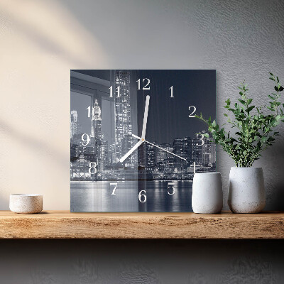 Orologio in vetro decorativo quadrato Orizzonte