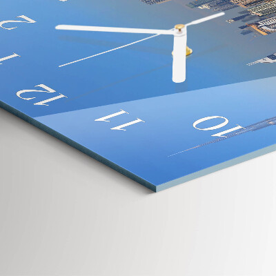 Quadrato orologio quadrato in vetro Dubai Horizon