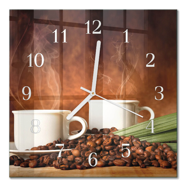 Orologio in vetro decorativo quadrato Tazze di caffè