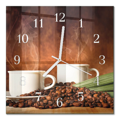 Orologio in vetro decorativo quadrato Tazze di caffè
