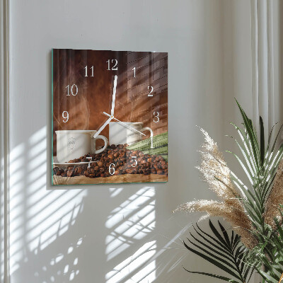 Orologio in vetro decorativo quadrato Tazze di caffè
