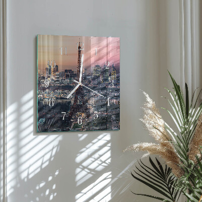 Orologio da parete quadrato Torre Eiffel Parigi