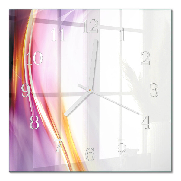 Orologio in vetro decorativo quadrato Astrazione