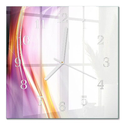 Orologio in vetro decorativo quadrato Astrazione