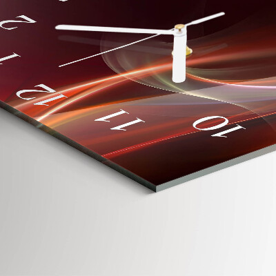 Orologio in vetro decorativo quadrato Linee astratte