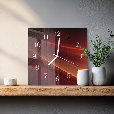 Quadrato orologio quadrato in vetro Astrazione