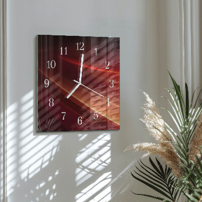 Quadrato orologio quadrato in vetro Astrazione