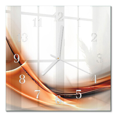 Orologio in vetro decorativo quadrato Astrazione
