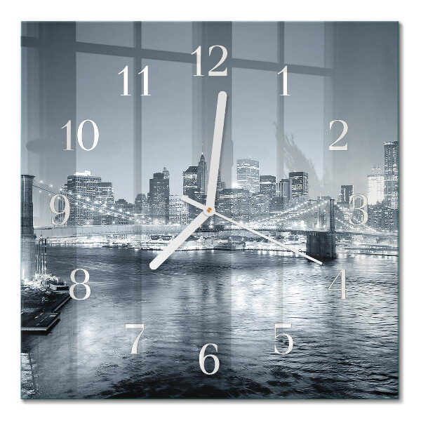 Quadrato orologio quadrato in vetro Orizzonte notturno