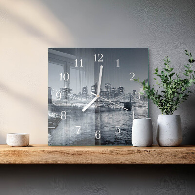 Quadrato orologio quadrato in vetro Orizzonte notturno