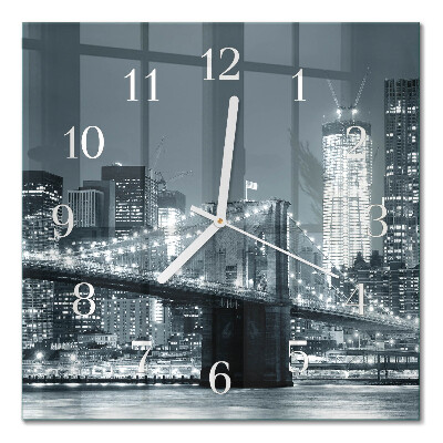 Orologio da parete quadrato Ponte orizzontale