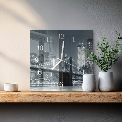 Orologio da parete quadrato Ponte orizzontale
