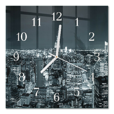 Quadrato orologio quadrato in vetro Orizzonte notturno