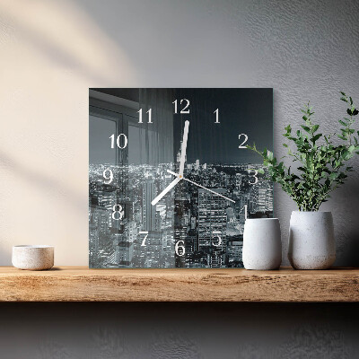 Quadrato orologio quadrato in vetro Orizzonte notturno