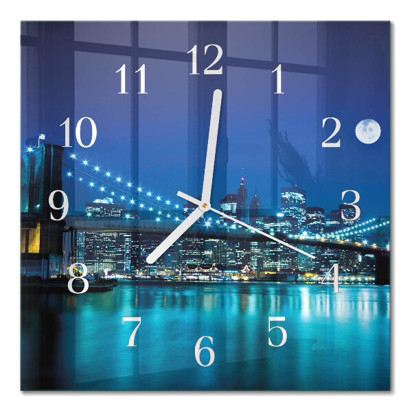 Quadrato orologio quadrato in vetro Orizzonte notturno