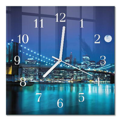 Quadrato orologio quadrato in vetro Orizzonte notturno