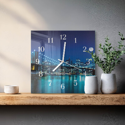 Quadrato orologio quadrato in vetro Orizzonte notturno