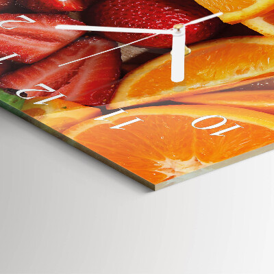 Orologio in vetro decorativo quadrato Frutta