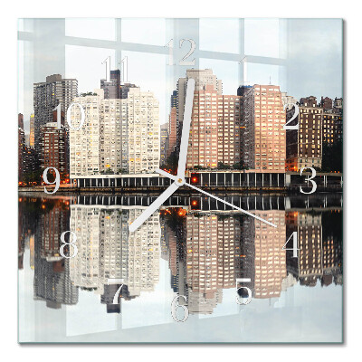 Orologio in vetro decorativo quadrato Orizzonte